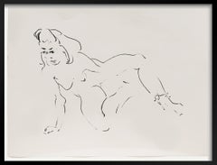 Set of 2 - Framed Female Fluid Nudes by Barry Flanagan RA OBE, signed - c1990
