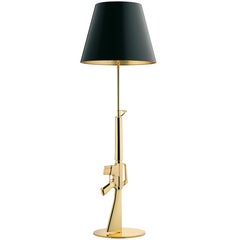 FLOS Guns Collection M16 Floor Lamp in Gold by Philippe Starck