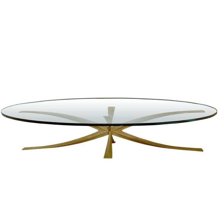 Cast Bronze Coffee Table by Michel Mangematin For Sale