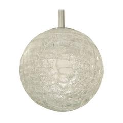 Large Doria Organic Crackle Glass Globe Pendant