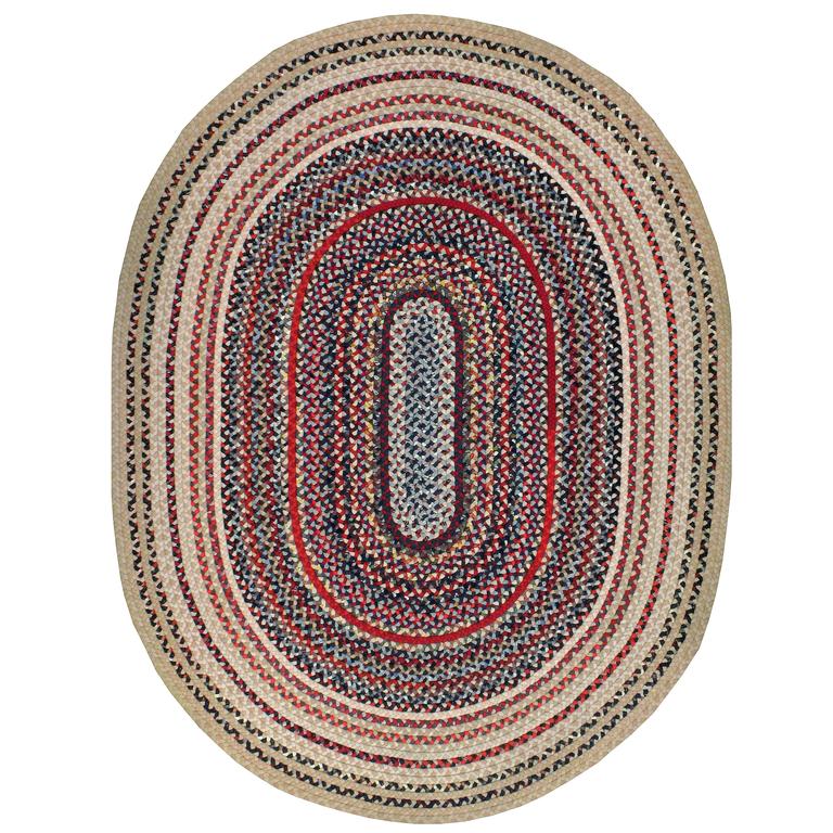 Vintage American Braid Rug at 1stDibs