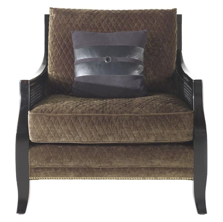 PET 'Eco Friendly' Armchair in Dark Grey and Red Brown Leather