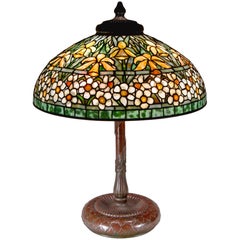 Tiffany Studios "Jonquil-Narcissus" Leaded Stained Glass Table Lamp