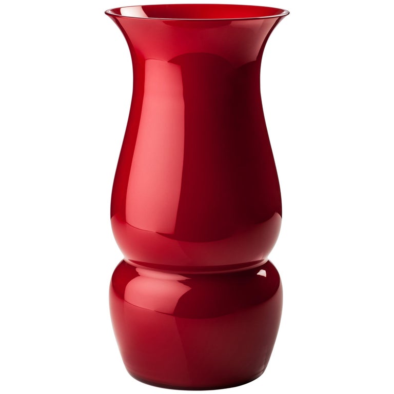 Venini Small Lady Glass Vase In Red By Leonardo Lanucci For At Venini Small Lady Glass Vase In Red By Leonardo Lanucci For