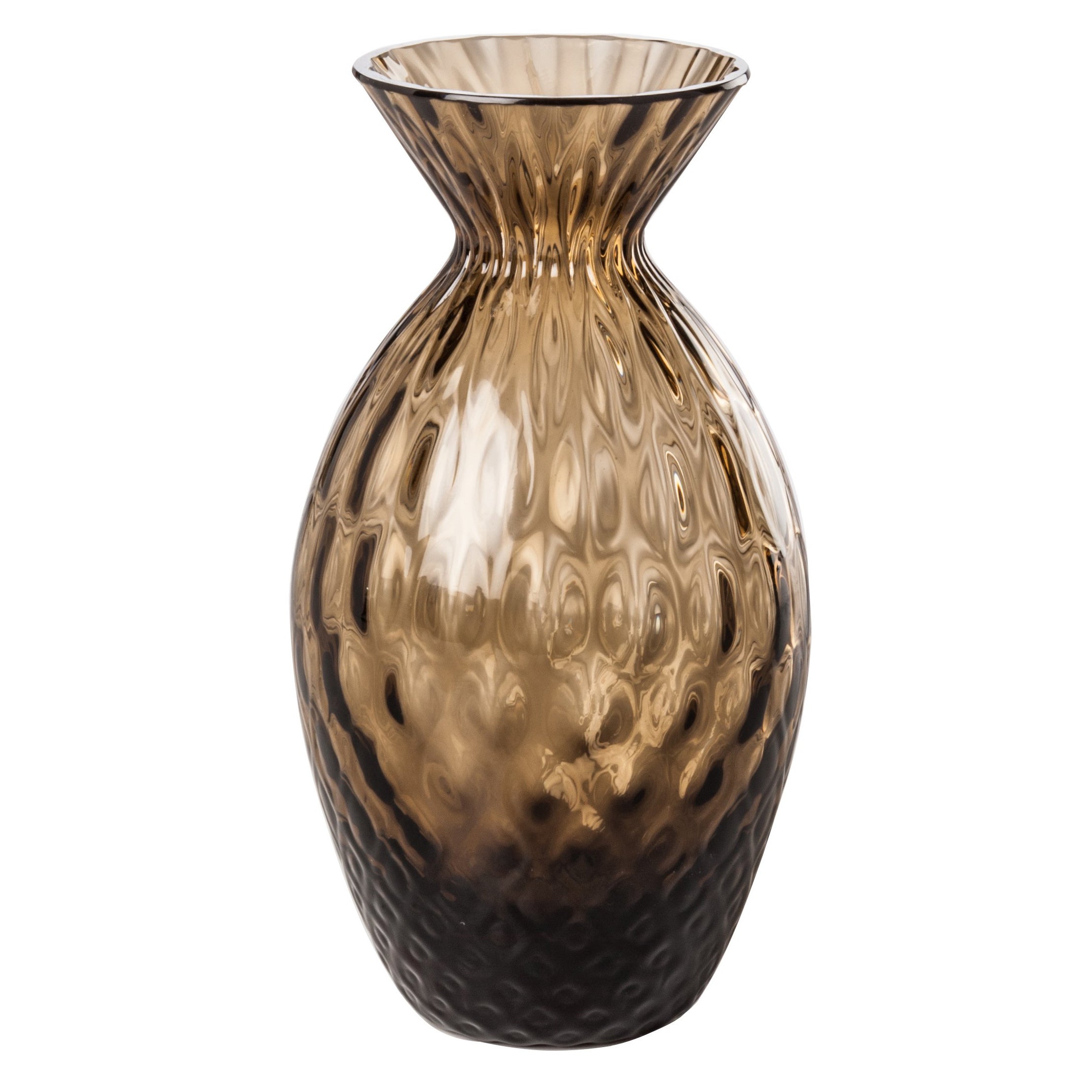 Venini Venezia Tall Vase in Brown and Blue Glass For Sale at 1stDibs