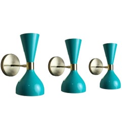 Italian Modern Bronze and Enamel "Ludo" Wall Sconce or Lamp, Blueprint Lighting