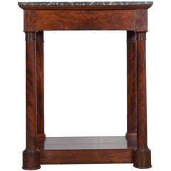 Antique French 19th Century Mahogany Empire Console