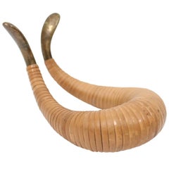 Carl Auböck Brass and Cane Pipe Rest