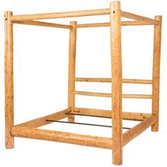 Vintage Adirondack Log King Bed 7