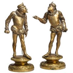 Pair of French Bronze Court Figures 7