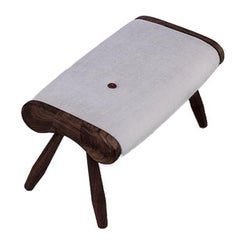 Eye, Contemporary Wool Upholstered Foot Rest