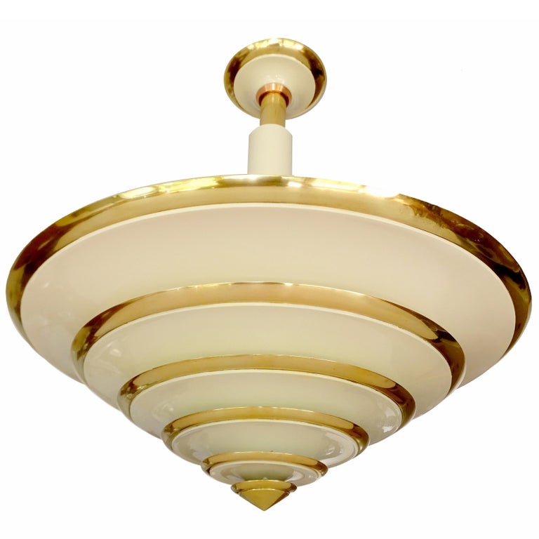 Large 13 Lights Sunburst Sputnik Chandelier Brass Glass Stilnovo Very Large French Six Tier G Halais Brass Chandelier Pendant Gio Ponti Era