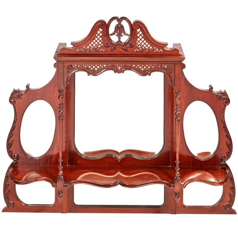 Quality Victorian Carved Mahogany Overmantel Wall Mirror For At Quality Victorian Carved Mahogany Overmantel Wall Mirror For