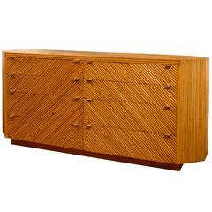 Fabulous Restored Vintage Split Bamboo Ten-Drawer Chest 9