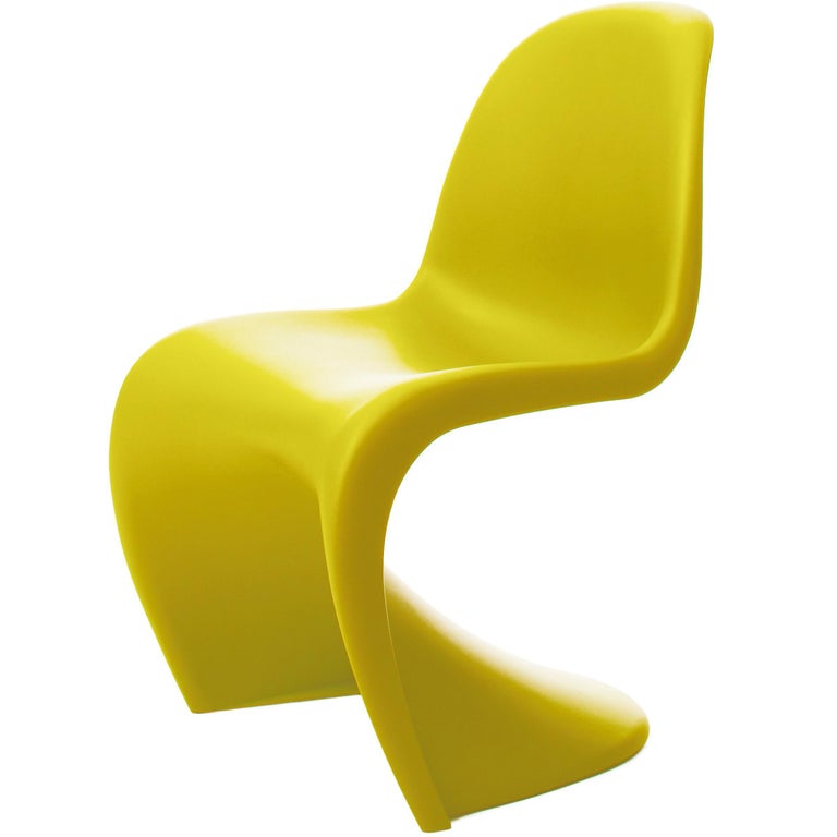 Panton chair in chartreuse, designed in 1968, new, offered by Vitra