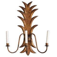 Gran candelabro dorado español de los años 50