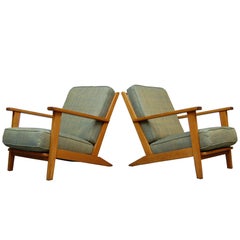 Pair of Modernist Lounge Chairs from France