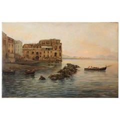 "Marina Presso Il Palazzo Donn’Anna in Posillipo," Gaetano Esposito Painting 3