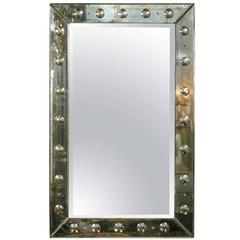 Bull's-Eye Antiqued Framed Venetian Wall/Console Mirror