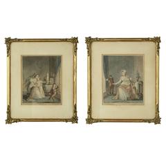 Pair of Framed Early French Prints