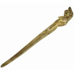 Art Nouveau Gilt Nude Letter Opener by Leo Laporte Blairsy, 1900