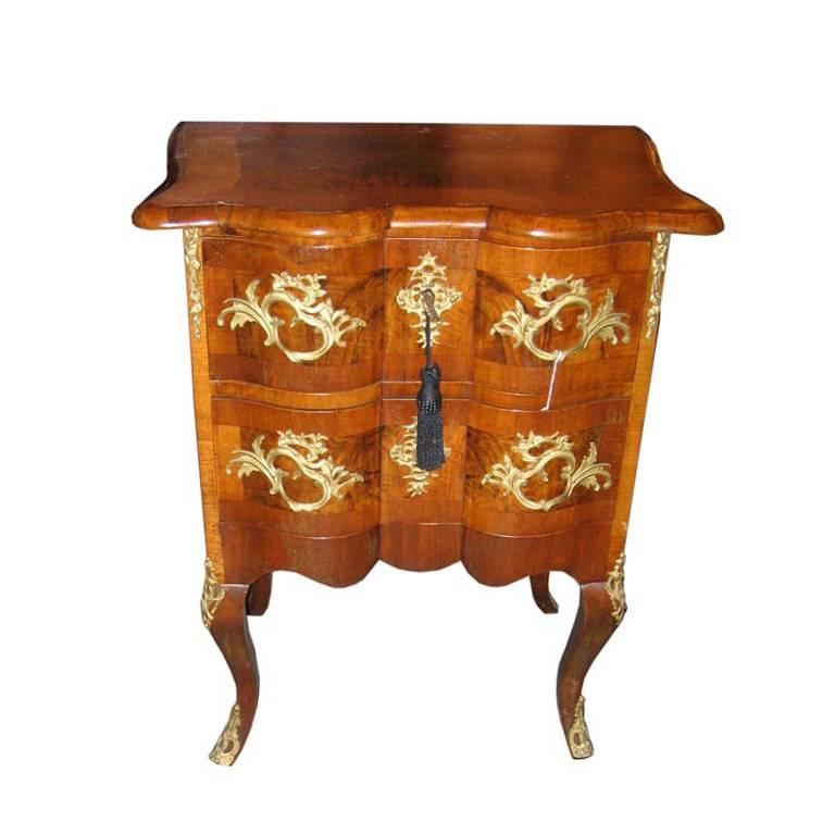 Baroque Revival German Two-Drawer Commode For Sale