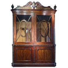 Dutch Grisaille Painted Bookcase