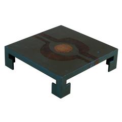 Cocktail Table by Emiel Veranneman and Painted by Octave Landuyt