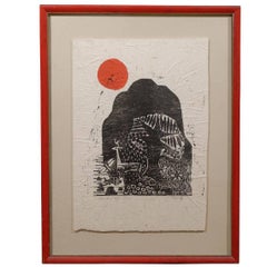 Vintage Clausland Mountain, a Woodblock by Artist Jim Tanaka