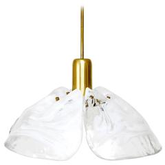 Kalmar Murano Glass and Brass Pendant Light, 1970s 6
