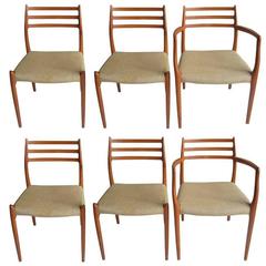 Set of Six Niels Moller Dining Chairs 6