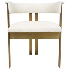 Elliott Dining Chairs in Ivory Leather