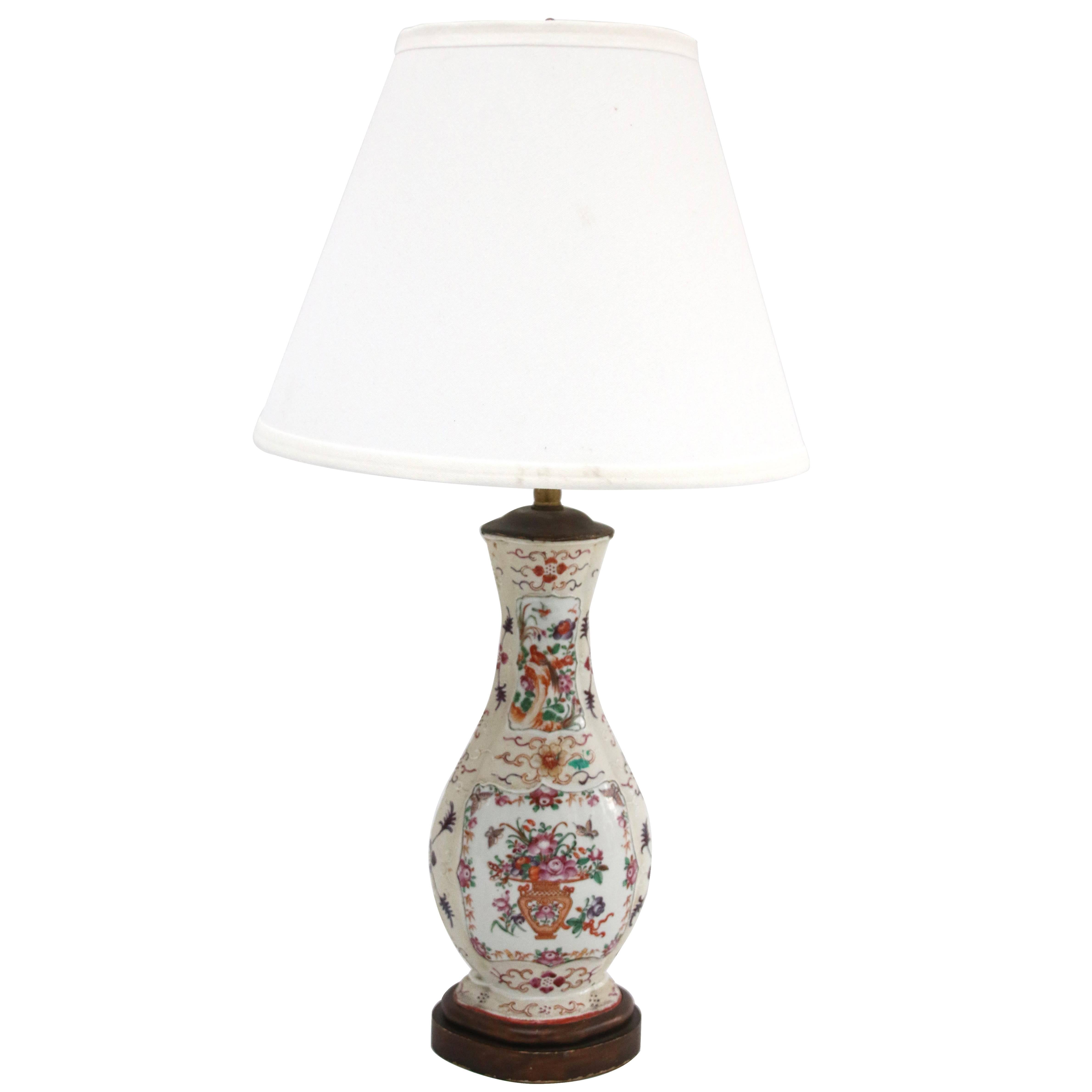 18th Century Chinese Porcelain Lamp For Sale