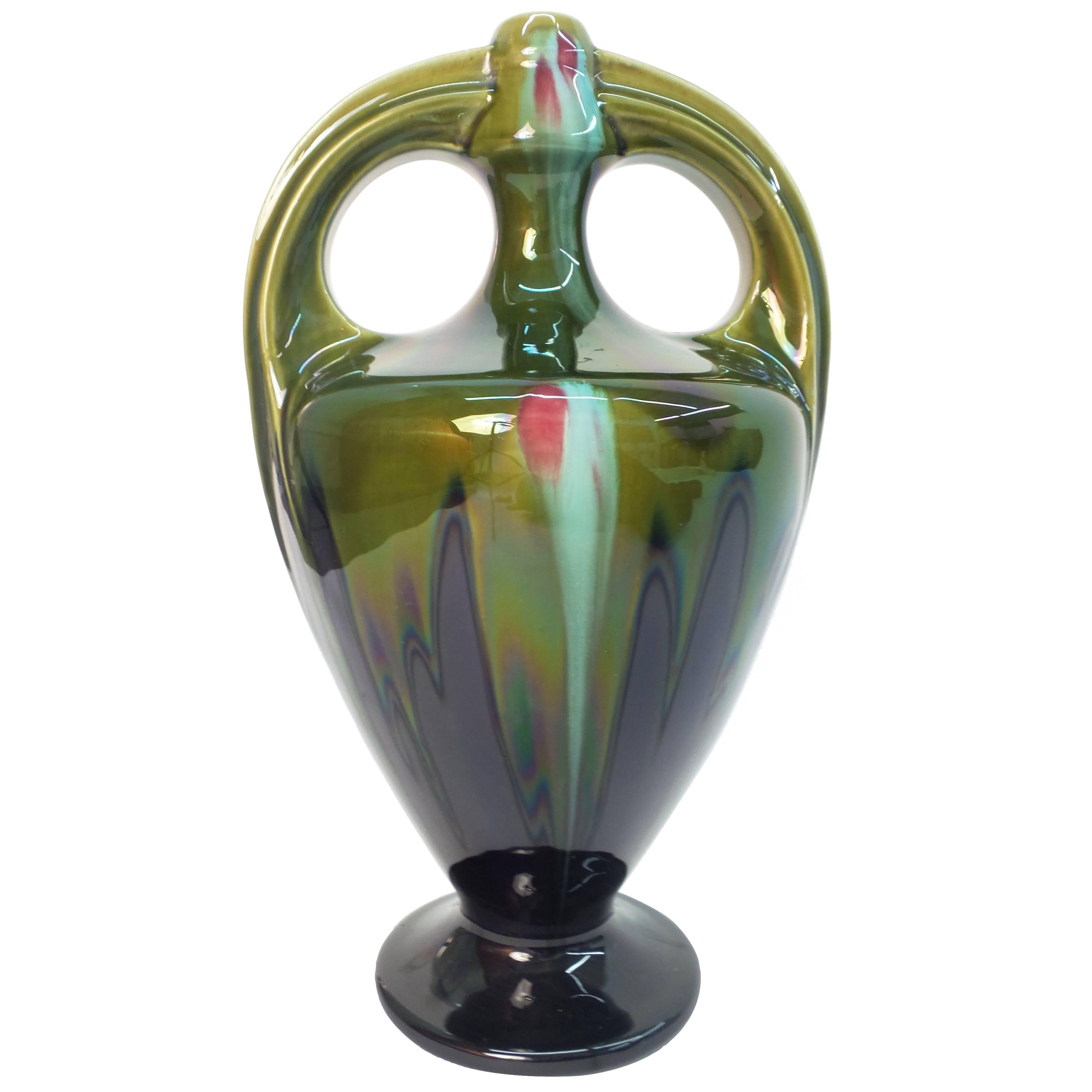 Art Nouveau Vase by Hermine-Declercq For Sale