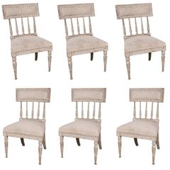 Six Swedish, Gustavian 1790s Painted Chairs 1