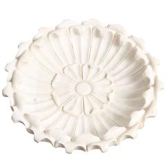 Large White Marble Bowl 1