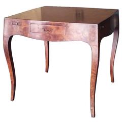 Mid-Century Italian Burled Wood Card Table 3