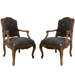 Pair of 18th Century French Louis XV Armchairs  