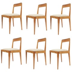 Set of Six Carl Auböck Wooden Chairs Mid-Century, 1950