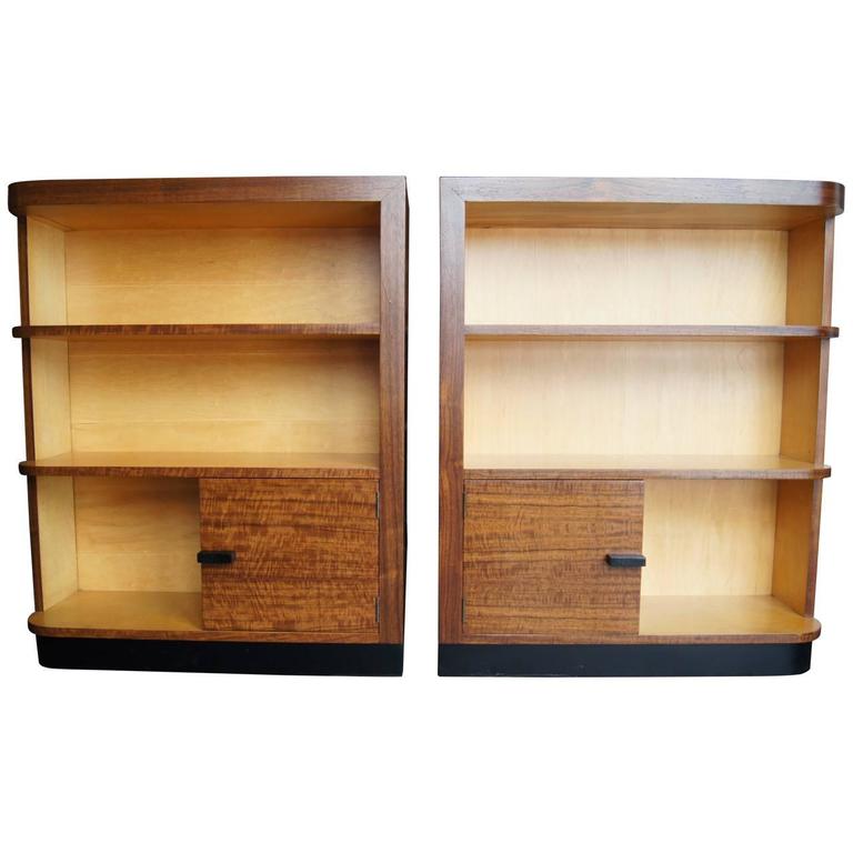 Pair Of Art Deco Bookcases By Gilbert Rohde For Herman Miller At Pair Of Art Deco Bookcases By Gilbert Rohde For Herman Miller