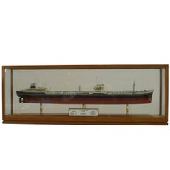 20th c. English Encased Model Ship by Alan Evelyn