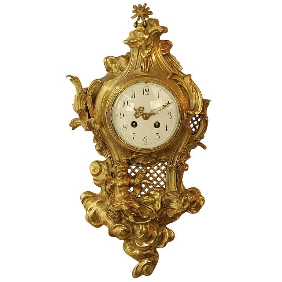 French 19th Century Cartel Clock in the Manner of Philippe Caffieri