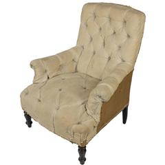 Single 19th Century Tufted French Armchair 3