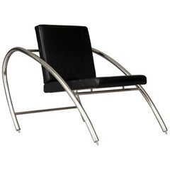Pair of Chrome Lounge Chairs by Francois Scali and Alain Domingo