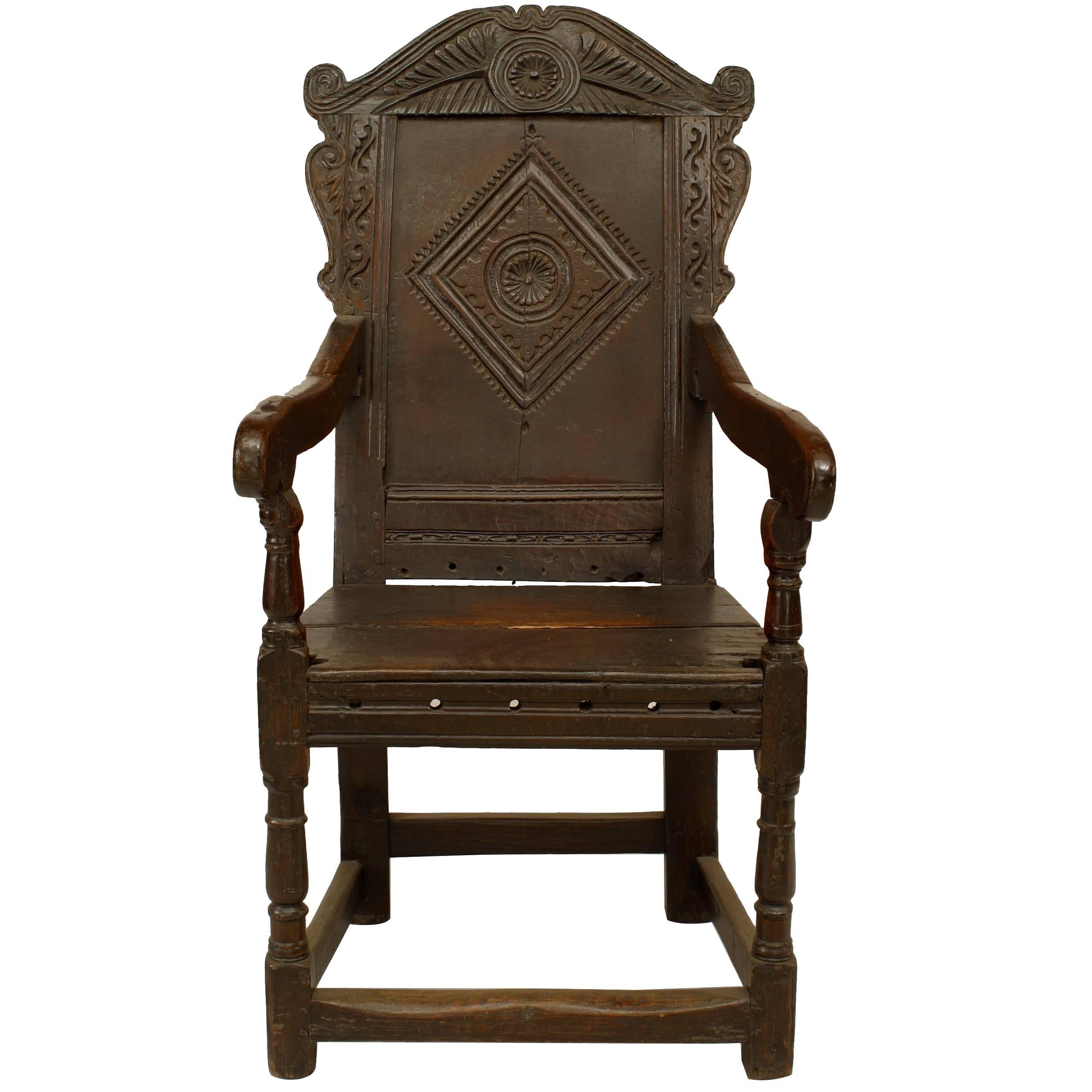 English Renaissance Wainscot Arm Chair