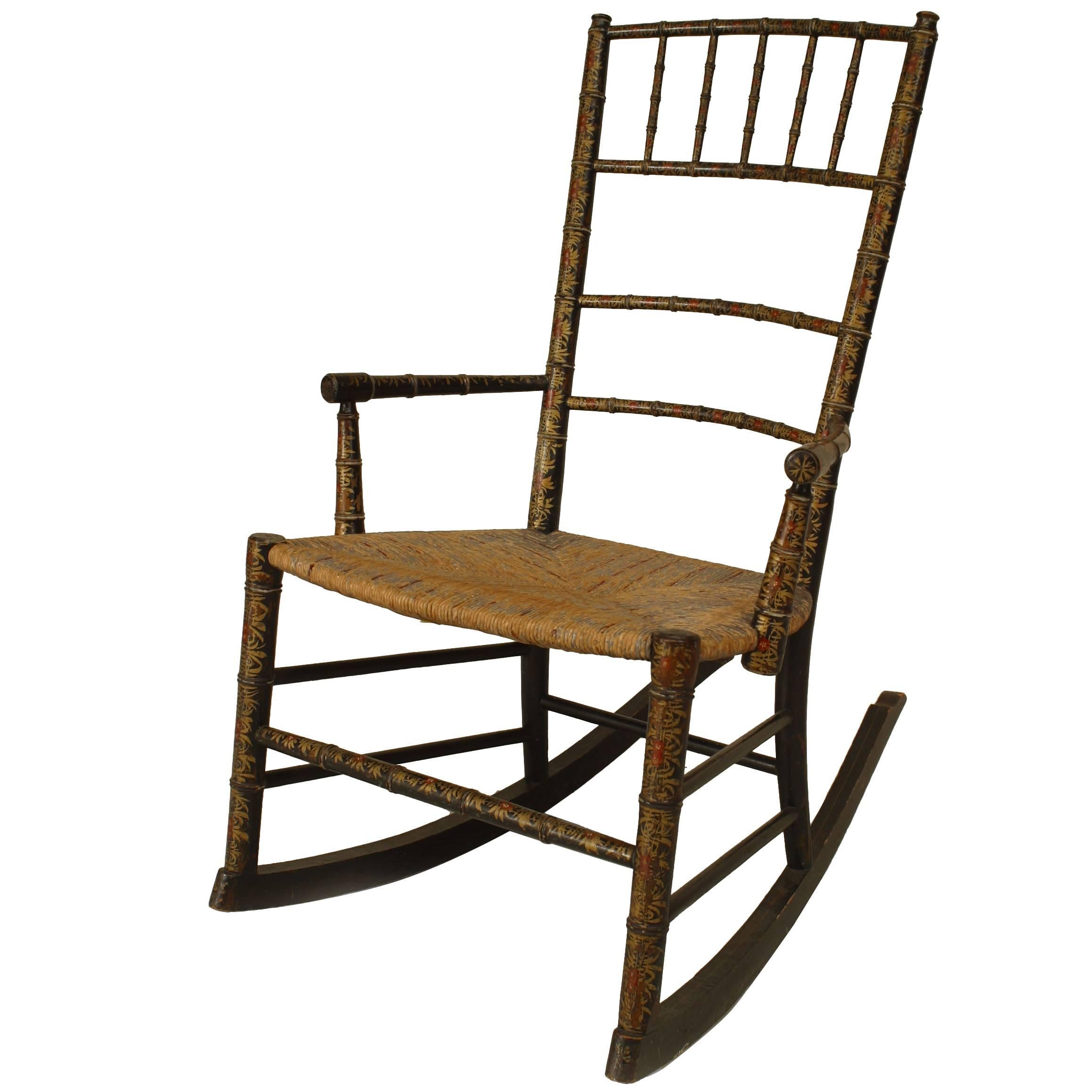 19th Century American Country Style Child's Rocking Chair at 1stDibs