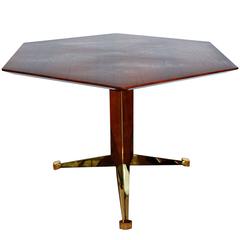 Grand Center Hall, Rosewood Table by Giulio Moscateli, Italy - 1950s 