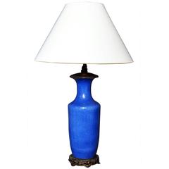 Kangxi Style Powder Blue Vase Lamp