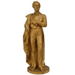 Turn of the Century American Gold Painted Abraham Lincoln Figure 8