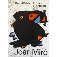 Original Miro Exhibition Poster for the Grand Palais, 18 May-13 Oct, 1974